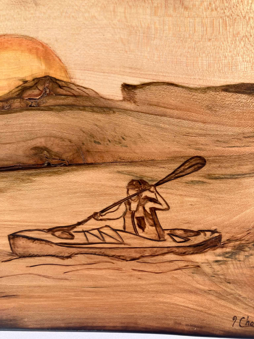 Kayak au crépuscule