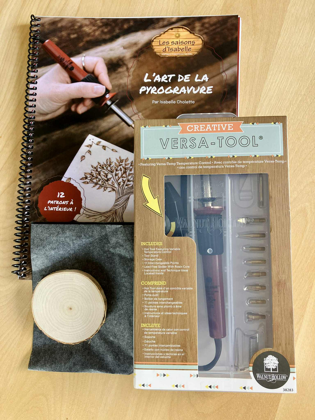 Ensemble de départ pour pyrogravure