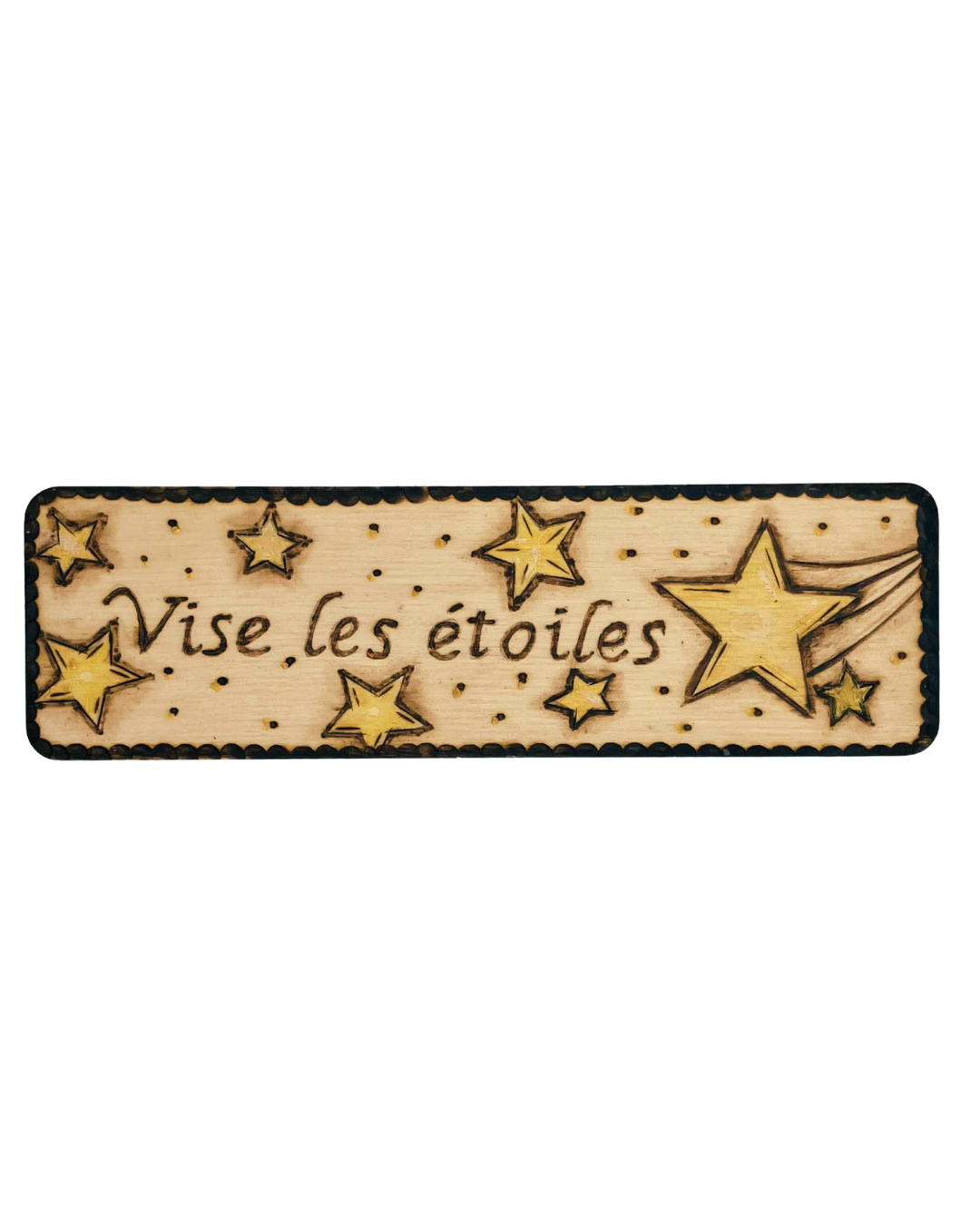 Marque-page en bois pyrogravé — plusieurs motifs + option personnalisée