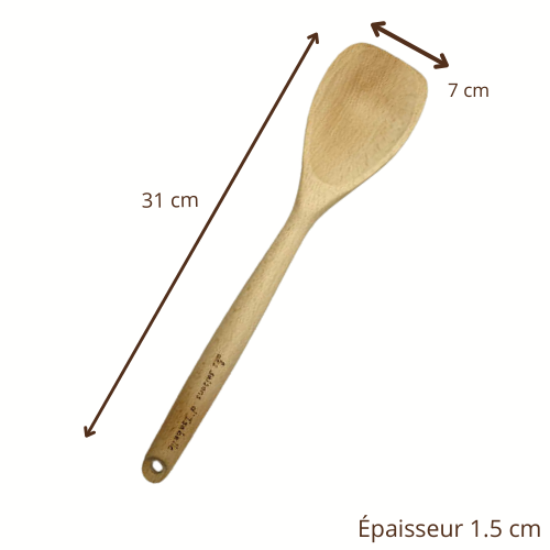 Cuillère de bois en hêtre — pyrogravure délicate + option personnalisée