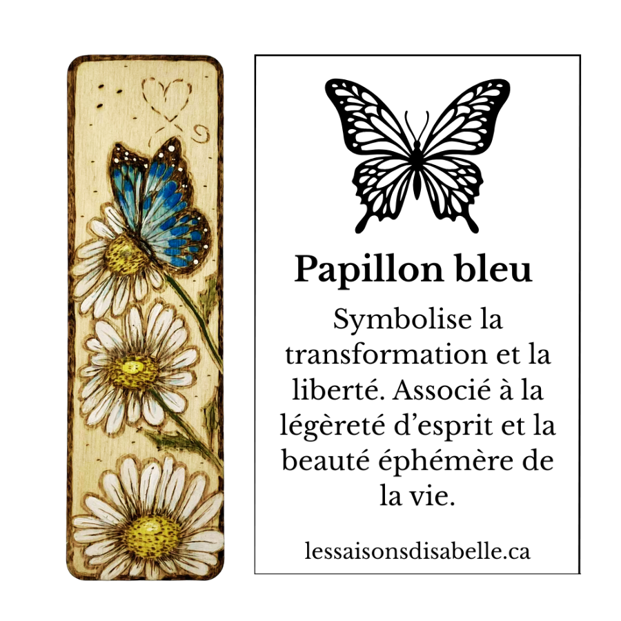 Marque-page en bois pyrogravé — plusieurs motifs + option personnalisée