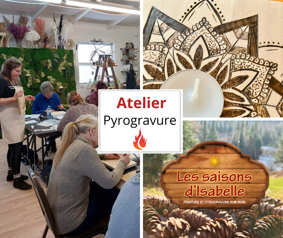 Recevez-moi dans vos locaux — ateliers de pyrogravure sur place