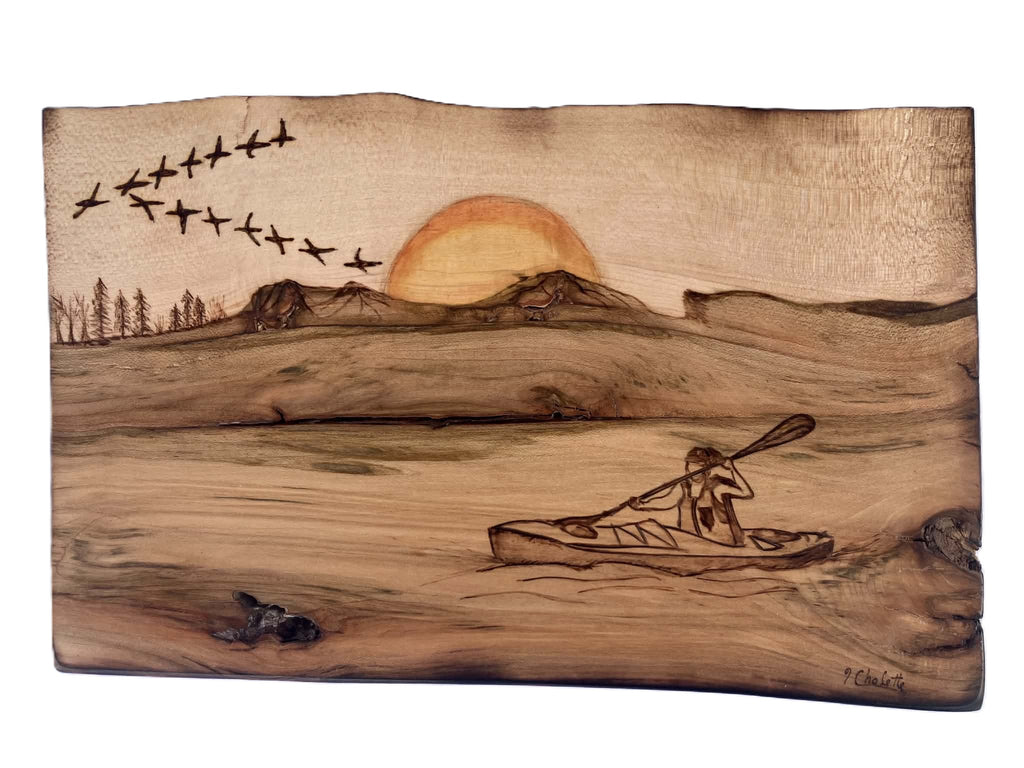 Kayak au crépuscule