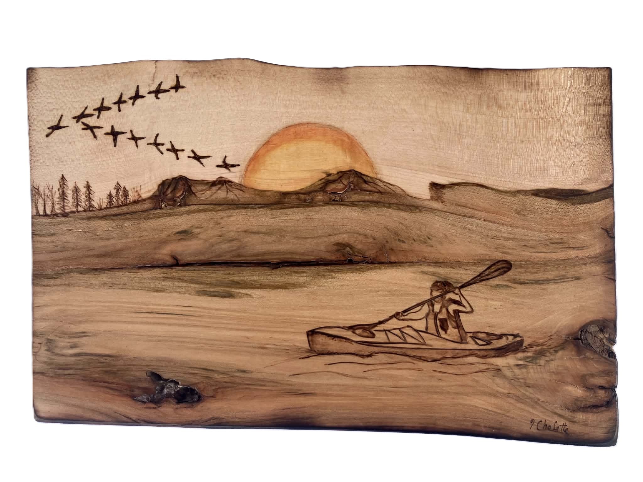 Kayak au crépuscule